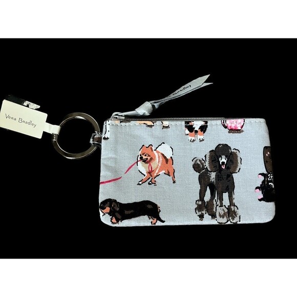 Poodle corgi weenier  Dog Show ID Key FOB Change Purse Vera Bradley NWT wallet - Picture 1 of 9